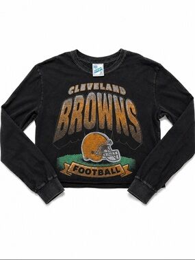 ’47 Brand Cleveland Browns Vintage Tubular Graphic Sweatshirt Black Adult Medium